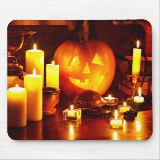 Halloween pumpkin lantern mouse pad