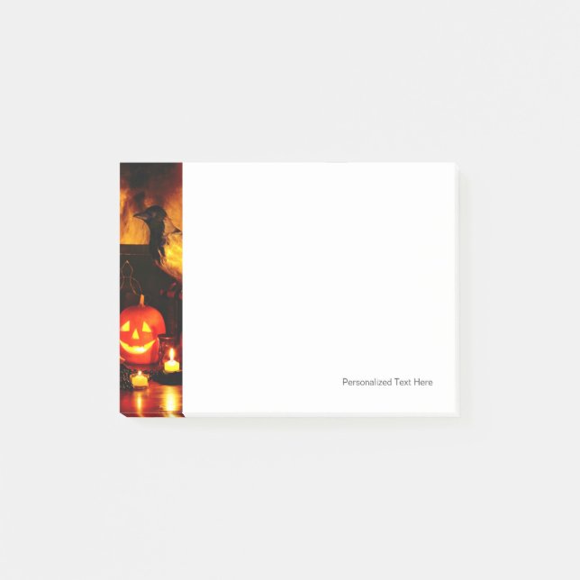 Halloween Pumpkin Lantern Post-it Notes (Front)