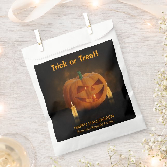 Halloween Pumpkin Lantern with Candles Favour Bags (Clipped)