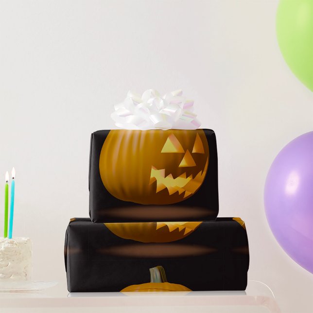 Halloween Pumpkin Lantern Wrapping Paper (Creator Uploaded)