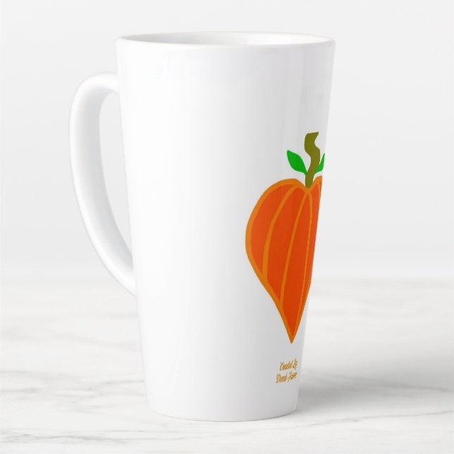 Halloween Pumpkin Large Latte Mug (Left Angle)
