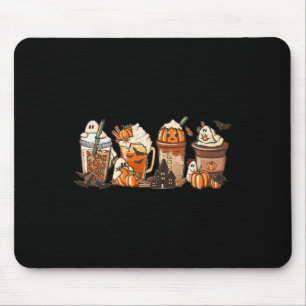 Halloween Pumpkin Latte Drink Cup  Mouse Pad