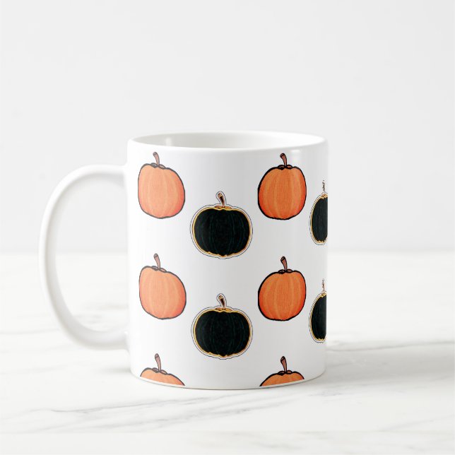 Halloween/pumpkin Latte Mug (Left)