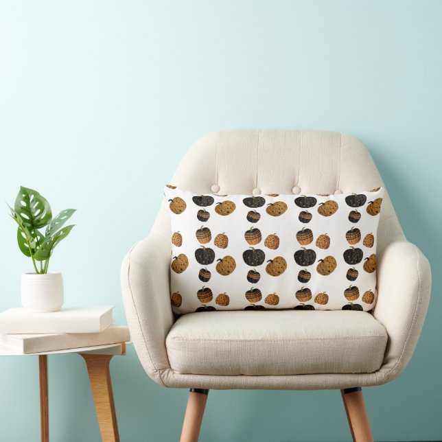 Halloween pumpkin lumbar cushion (Chair)