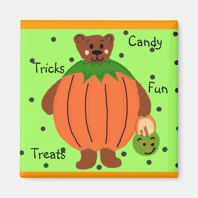 Halloween Pumpkin Magnet (Front)