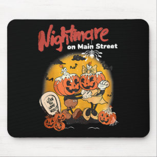 Halloween Pumpkin Mainstreet Vintage On Head Night Mouse Pad
