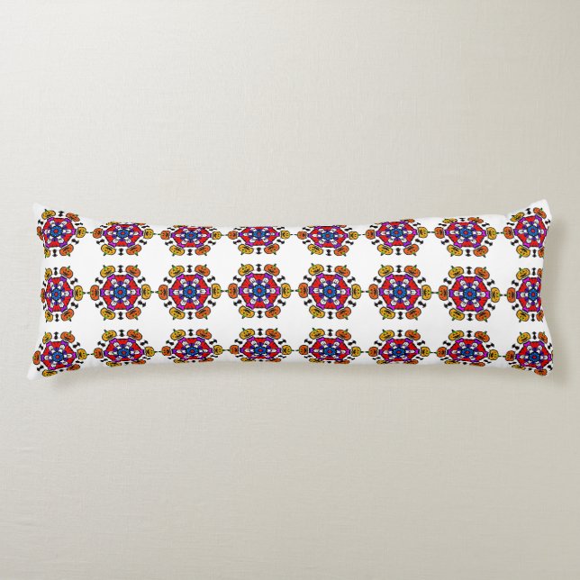 Halloween Pumpkin Mandala Body Cushion (Front)