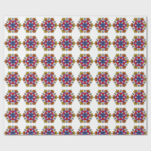 Halloween Pumpkin Mandala Wrapping Paper