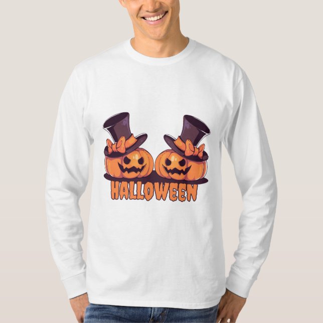 Halloween Pumpkin Men’s T-Shirt (Front)