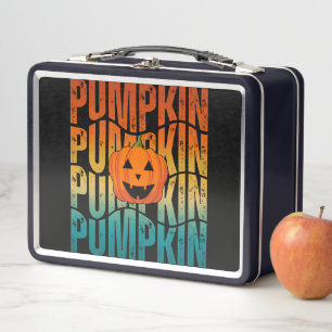 HALLOWEEN PUMPKIN METAL LUNCH BOX