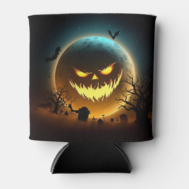 Halloween/pumpkin/moon/fall Can Cooler (Front)