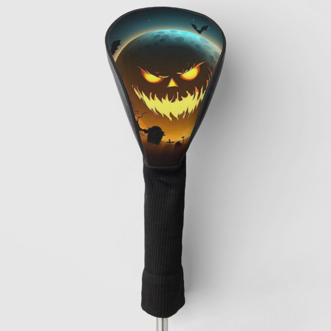 Halloween/pumpkin/moon/fall Golf Head Cover (Front)
