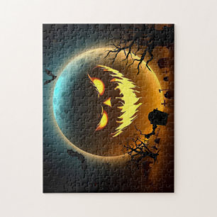 Halloween/pumpkin/moon/fall Jigsaw Puzzle