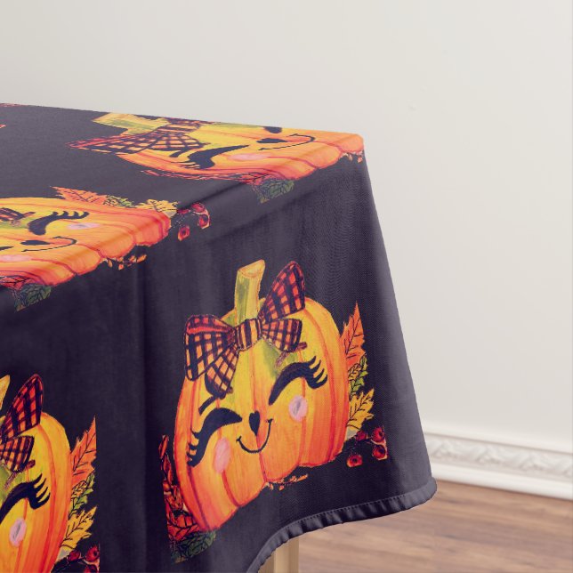 HALLOWEEN PUMPKIN MS. PRETTY   TABLECLOTH (In Situ)