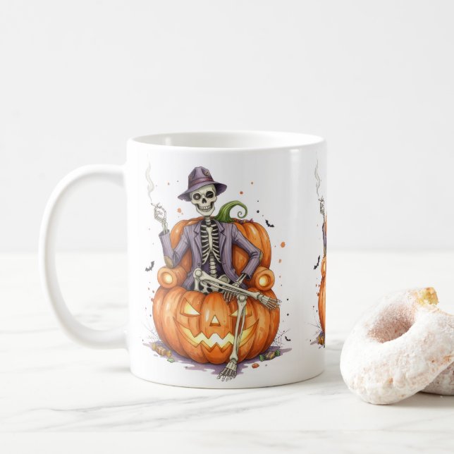 Halloween Pumpkin Mug (With Donut)