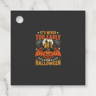 Halloween Pumpkin Never Too Early Castle Graphic_1 Favour Tags