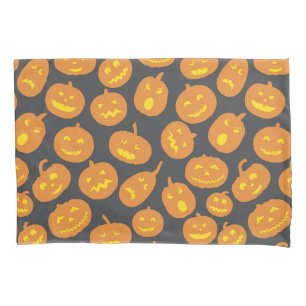 Halloween Pumpkin Orange Black Jack O'Lantern Pillowcase