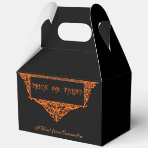 Halloween Pumpkin Orange Trick or Treat Favour Box
