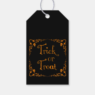 Halloween Pumpkin Orange Trick or Treat Gift Tags