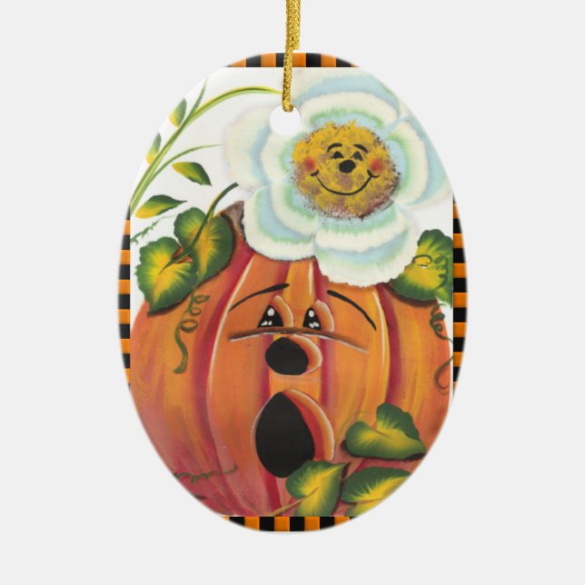 Halloween Pumpkin Ornament (Front)