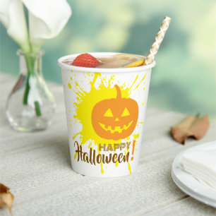 Halloween Pumpkin Paper Cups