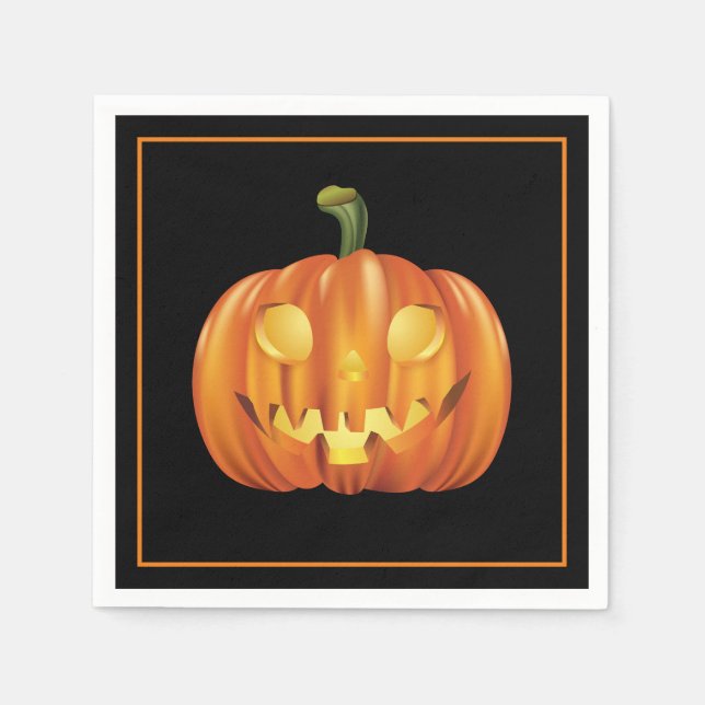 Halloween Pumpkin Paper Napkins (Front)
