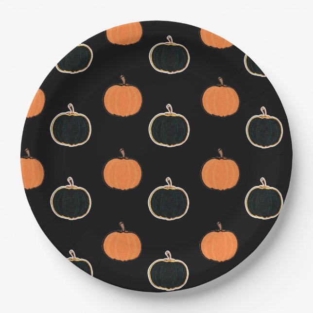 Halloween/pumpkin  paper plate (Front)