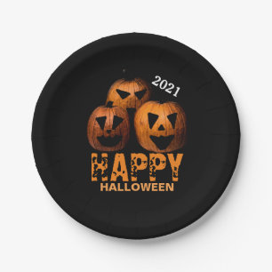 Halloween Pumpkin Paper Plate