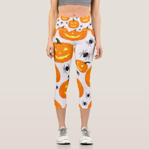 Halloween Pumpkin Parade Capri Leggings