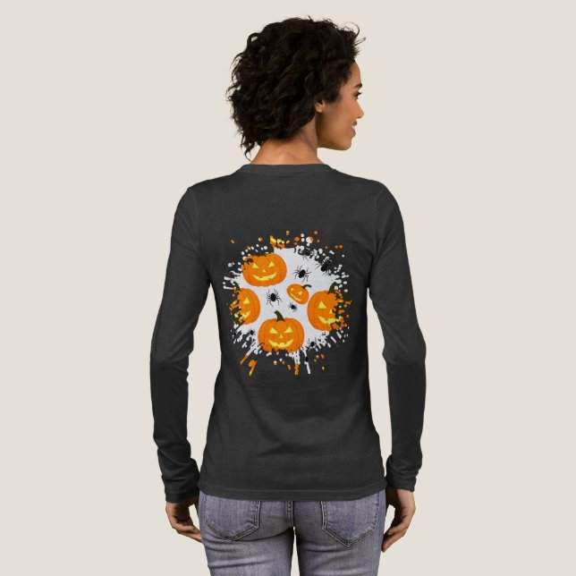 Halloween Pumpkin Parade Tri-Blend Shirt (Full Back)
