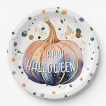 Halloween Pumpkin Party Paper Plate