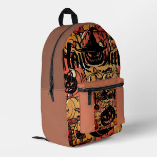 Halloween,Pumpkin Party, Scary Pumpkins  Printed Backpack