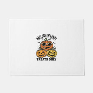 Halloween Pumpkin Party Vintage Jack O Lantern Shi Doormat