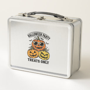 Halloween Pumpkin Party Vintage Jack O Lantern Shi Metal Lunch Box