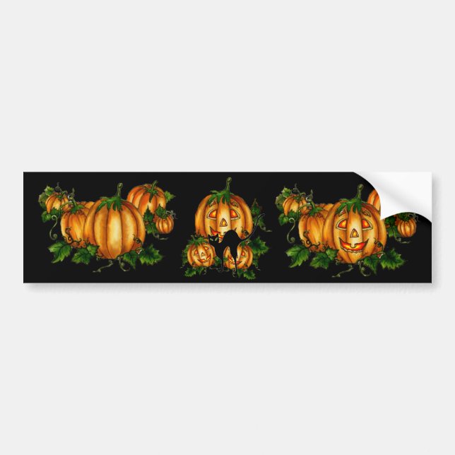 HALLOWEEN PUMPKIN PATCH by SHARON SHARPE Bumper Sticker (Front)