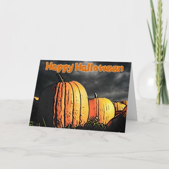 Halloween Pumpkin Patch Card (Front)