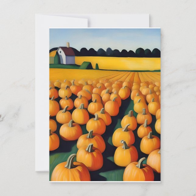 halloween pumpkin patch fall holiday card (Front)