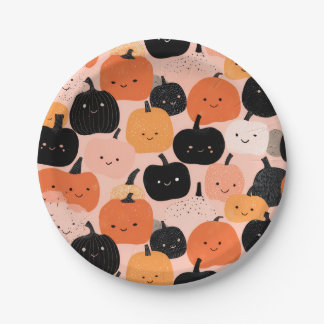 Halloween Pumpkin Patch Paper Plate