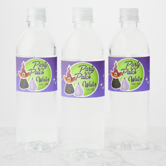 Halloween Pumpkin Patch Party Water Bottle Label