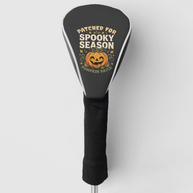 Halloween Pumpkin Patch Smile Golf Head Cover (Front)