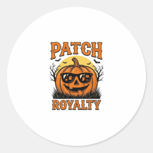 Halloween Pumpkin Patch Vintage Jack O Lantern Shi Classic Round Sticker