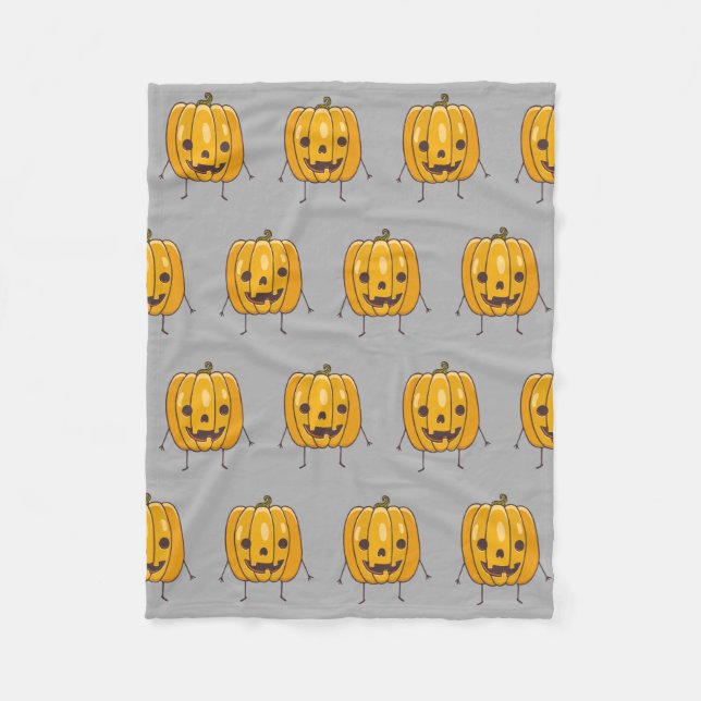 Halloween Pumpkin Pattern Blanket (Front)
