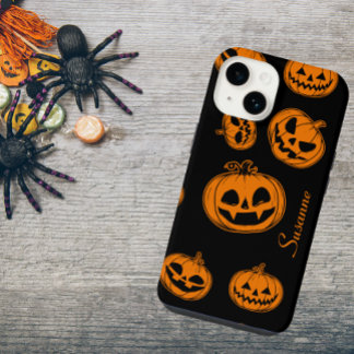 Halloween Pumpkin Pattern Phone 14 Case