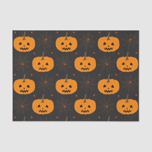 Halloween Pumpkin Pattern Tissue Paper (Front)