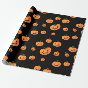 Halloween Pumpkin Pattern Wrapping Paper