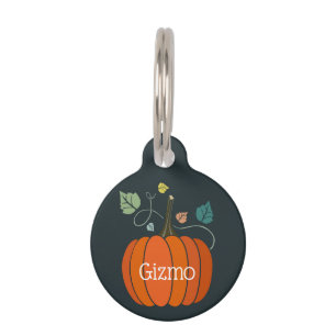Halloween Pumpkin   Personalised Pet ID Tag