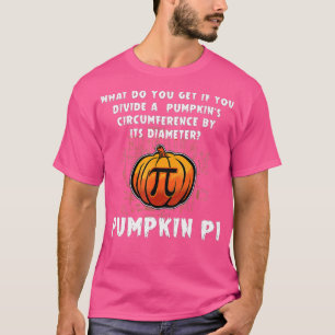Halloween Pumpkin Pi Funny Math Geometry Teachers  T-Shirt