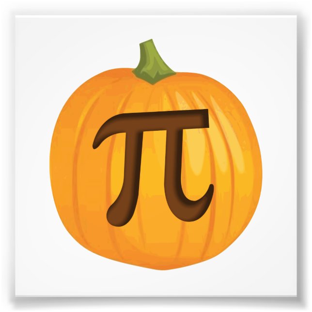 Halloween Pumpkin Pie Pi Photo Print (Front)