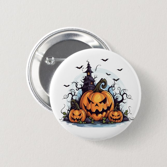 Halloween Pumpkin Pin (Front & Back)