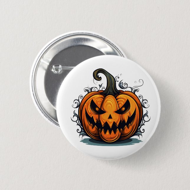 Halloween Pumpkin Pin (Front & Back)